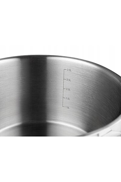 FLORINA SET TRADIȚIONAL DE VASE DE GĂTIT DIN INOX ȘI SILICON CHEF 16CM 1.8L D...