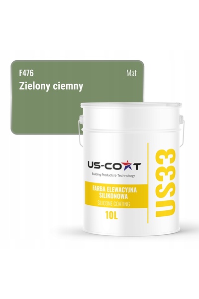 NO BRAND Vopsea pentru fațade, siliconică, verde închis F476 UV, 10L, Producător