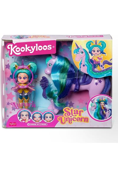 kookyloos KOOKYLOO Unicorn Curcubeu Aurora Accesorii pentru Păpuși Cadou pent...