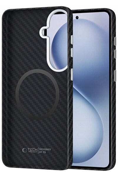 NO BRAND Husă Tech Protect Ion Carbon Magsafe Galaxy S26 Negru/Argintiu