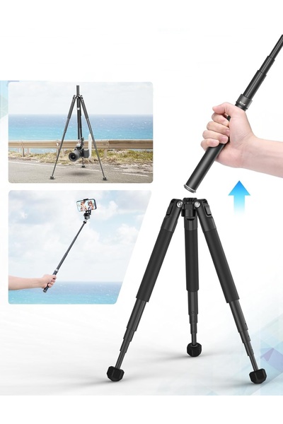 ulanzi Trepied VLOG de 145cm pentru FUJIFILM FUJI, Suport Telefon, Prompter M...