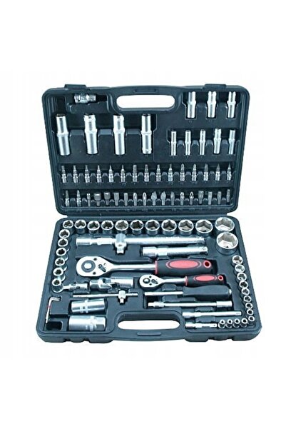 NO BRAND Set de chei tubulare CV 1/4'' + 1/2'' 94 piese + cutie