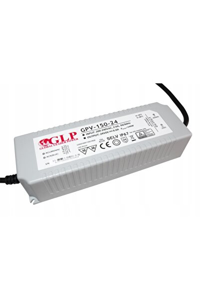 NO BRAND Sursă de alimentare impermeabilă 24V 150W 6A pentru bandă LED IP67