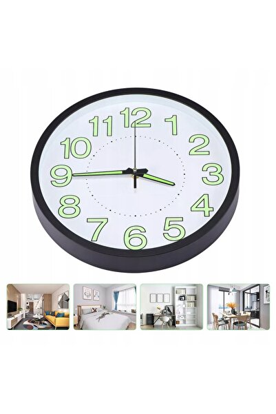 bedee Ceas de perete rotund, luminos, silențios, modern, stil loft, 30CM, dig...