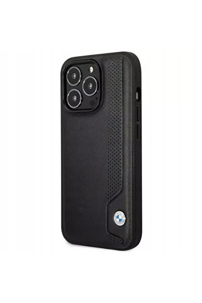 NO BRAND Husă rigidă din piele BMW pentru iPhone 14 Pro 6,1 cu design în reli...