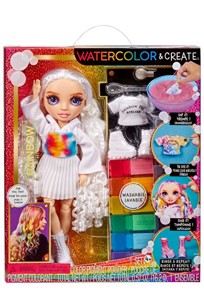 MGA Set de acuarele Rainbow High și kit de creație DIY pentru pictură, ochi v...