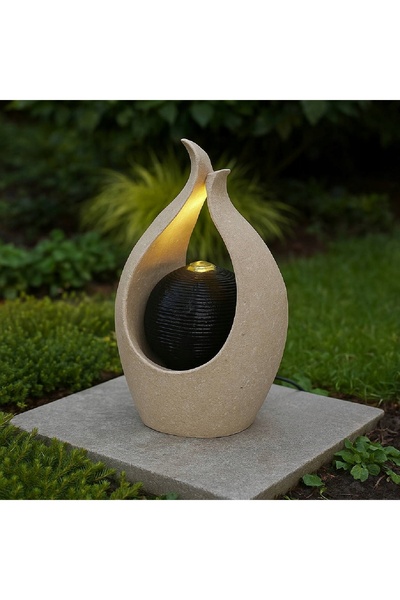 Progarden Fântână decorativă cu bilă și iluminare LED 24.5x18x40 cm de interior