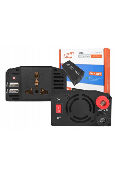 LTC CONVERTOR DE TENSIUNE 24V/230V 300W 2xUSB 2.4A