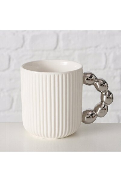 Boltze Ceașcă de cafea din porțelan alb cu mâner, pentru cadou, 0,5L