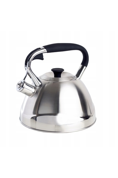 NO BRAND Fierbător cu fluier, pentru gaz și inducție, argintiu, capacitate 3L...