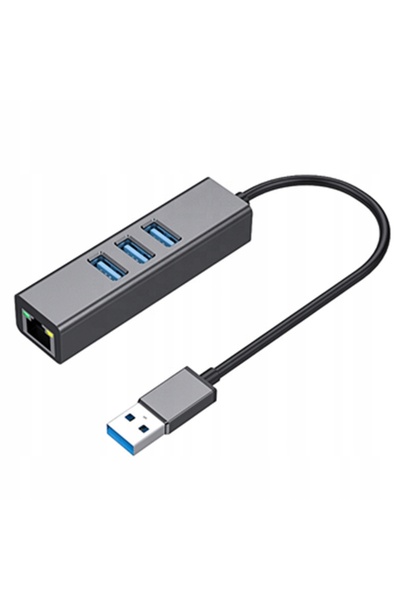 NO BRAND ADAPTOR USB ETHERNET PLACĂ DE REȚEA HUB LAN USB GIGABIT RJ45