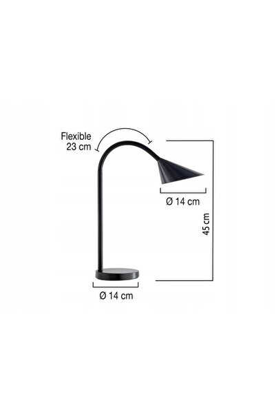 NO BRAND Lampă de birou UNILUX SOL LED neagră