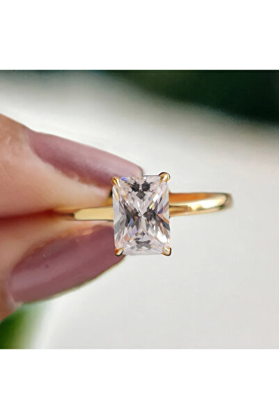 Choice23 7 Golden 5 Carat 925 Sterling Silver 1-5CT Zircon Gorgeous Shiny Rec...