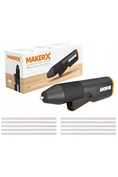 WORX Pistol de lipit MakerX WX746.9 + Adeziv 10 bucăți
