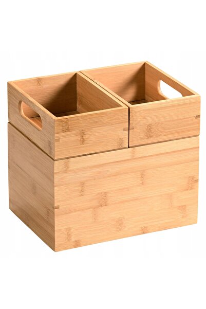 Kesper Set de recipiente BOX BAMBUSOVA din bronz, 3 piese