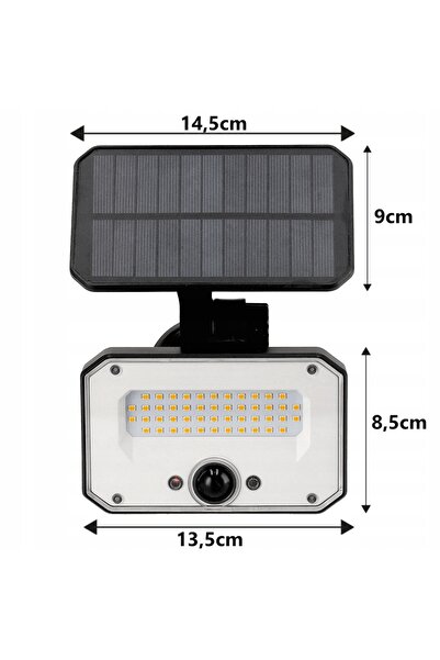 NO BRAND Lampă solară LED de perete Halogen 2 în 1 850LM 4500K Suport reglabi...