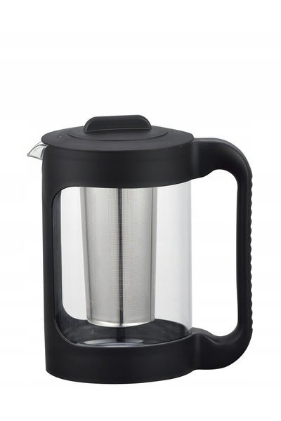 NO BRAND Carafă mare de sticlă cu infuzor 1500ml pentru cafea, ceai, plante a...