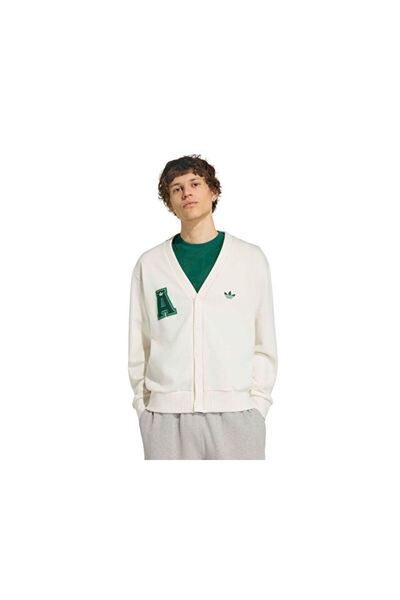 adidas VARSITY CARDIGA Ανδρική Casual Ζακέτα IB7093 Λευκή