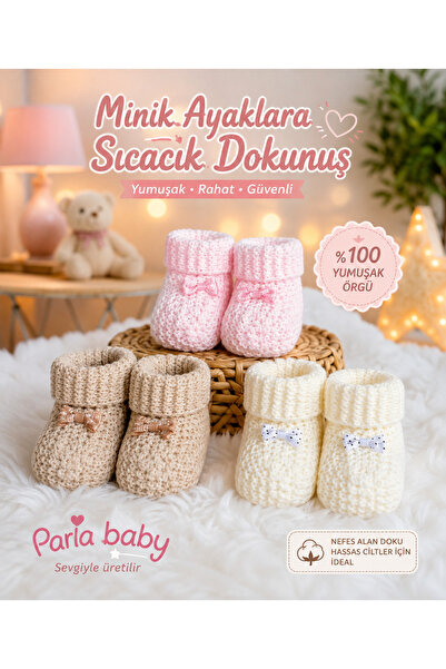 ELITE by Seba Trikolu 3 Pcs Baby Booties 0/6 Months