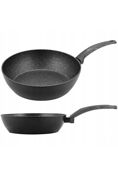 Kamille Tigaie tradițională din aluminiu, tip wok, adâncă, 24 cm