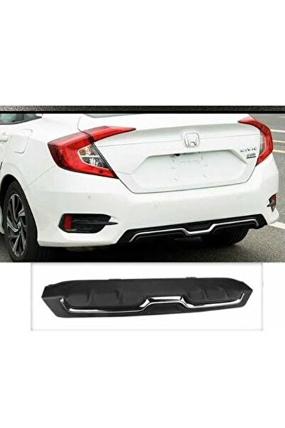 FV-TUNİNG Honda Civic Fc5 Karbon Görünüm Difüzör Plastik Arka tampon difüzör 16-21