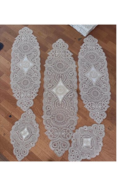 ANKABAYB Luxurious Guipure Embroidered Stylish Zigon Coffee Table and Console...