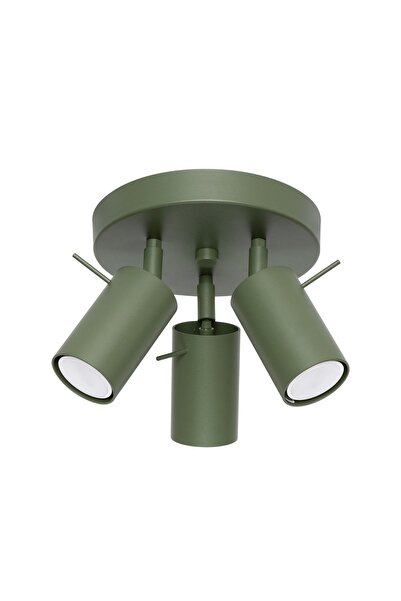 SOLLUX RING 3P plafonieră verde măsliniu