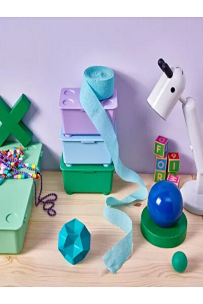 IKEA Kapaklı Kutu Lila-Mavi-Yeşil Renk