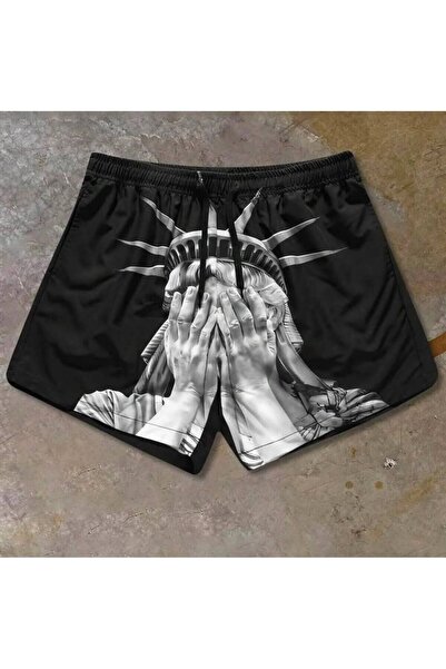 JANTIL MODA Unisex Siyah Rahat Kesim Spor Şort 🖤