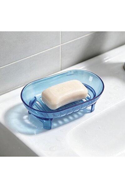 idei Jabonieră simplă din plastic transparent 15×10×4 cm, cu piciorușe și fan...