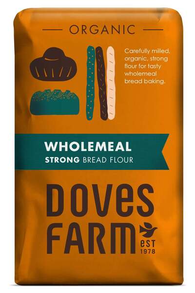 Doves Farm Organic Wholemeal Strong Bread Flour from UK - High Protein Stoneg...