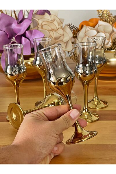 P&ORA PREMIUM KITCHEN PRODUCTS Special Series Grappa Gold Titanium 6-Person Coffee Water Glass Soft Drink Glass Glass Gift Dowry Box
