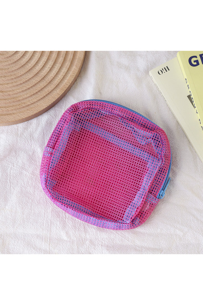 Choice HotPink-No handle Mesh Pouch Dopamine-Colored Travel Portable Charging...