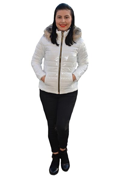 OEM Jacheta casual Anca,scurta,model luicios,nuanta de alb