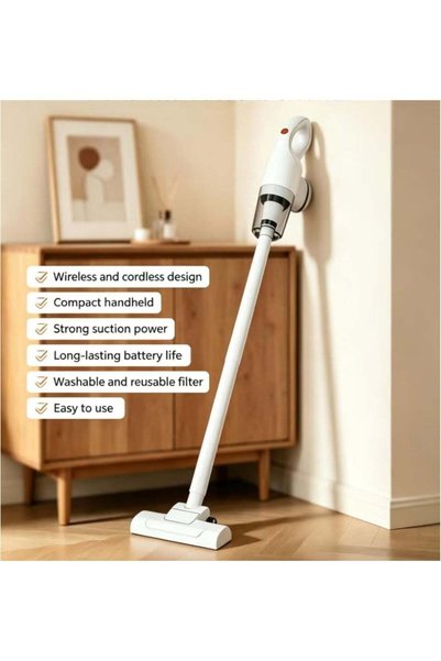 HXD Zoomlion Wireless Cordless Stick Vacuum Cleaner, 2-in-1 Handheld & Stick Vacuum | Powerful Suction, Lightweight & Portable, Cordless Design for Pet Hair, Dust, Floors, Sofas & Home Cleaning