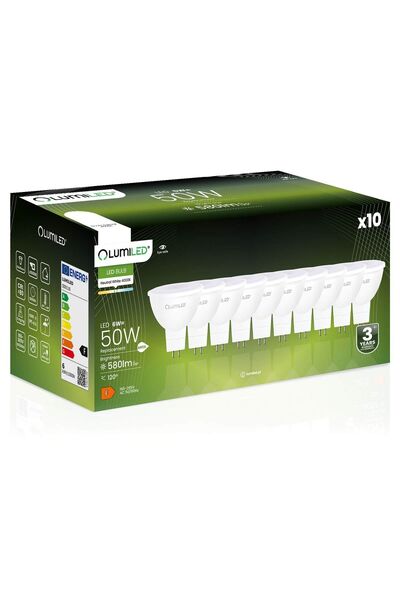 Lumiled 10x Bec LED GU5.3 Spot MR16 6W = 50W 580lm 4000K Neutră 120 °