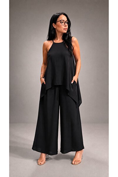 Birgül Sezişli Butik Askı Detaylı Bluz Tulum