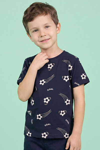 R&B Printed T-Shirt with Crew Neck and Short Sleeves