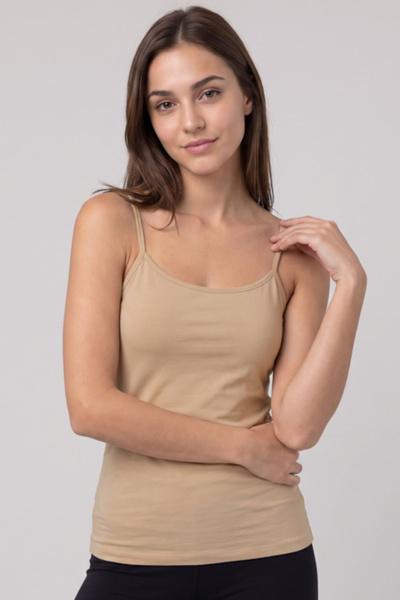 R&B Solid Camisole with Scoop Neck