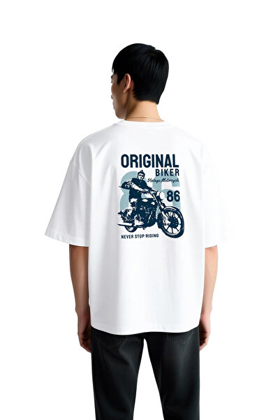 PayBuy Men's Oversize Motorcycle Printed T-Shirt Vintage Biker Retro Graphic ...