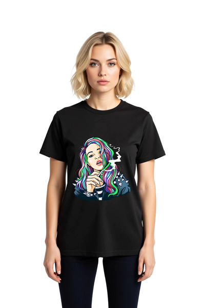 PayBuy Γυναικείο μπλουζάκι με στάμπα Rainbow Hair Punk