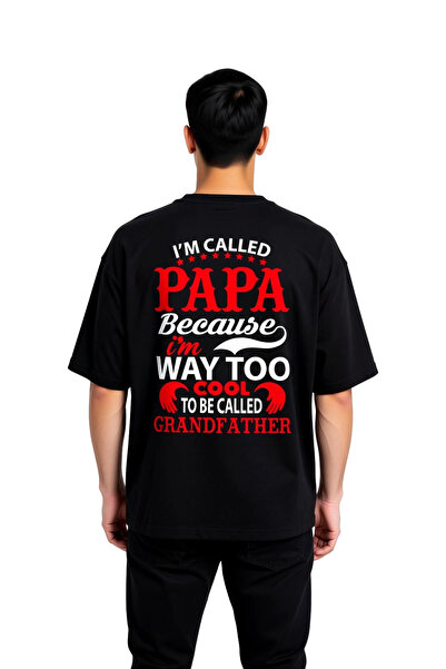 PayBuy Men's Oversize Grandfather-Themed Printed T-Shirt, 100% Cotton, Comfor...