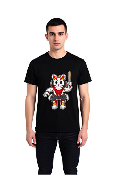 PayBuy Cat Verili Printed Men's T-Shirt with Baseball Cap