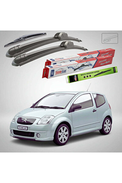 TEAMCAR Windshield Wipers Citroën C2 Gen I JM Hatchback 2003-2009 | Front and...