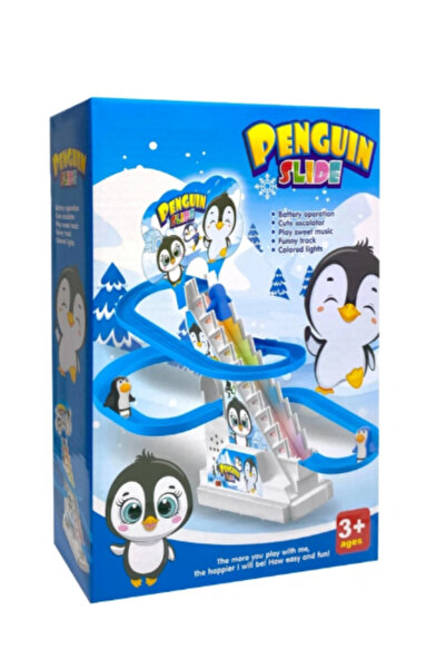 Ztoys Yürüyen Merdivenli Pilli Işıklı Penguen Slıde 3 Adet Mını Penguen