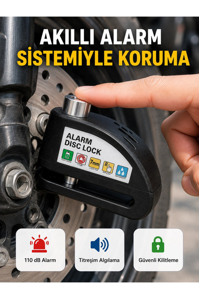 Epilons Alarm Sensor Disc Lock Motorcycle Scooter Bike Security New Generation