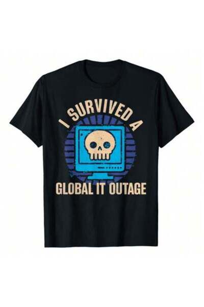25W تي شيرت Global IT Outage 2024 Technology Internet Cybersecurity Geek، مثا...