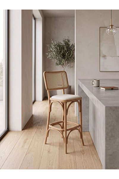 KleinHaus Furniture Lagos Ahşap Bar Sandalyesi Tonet Tasarım