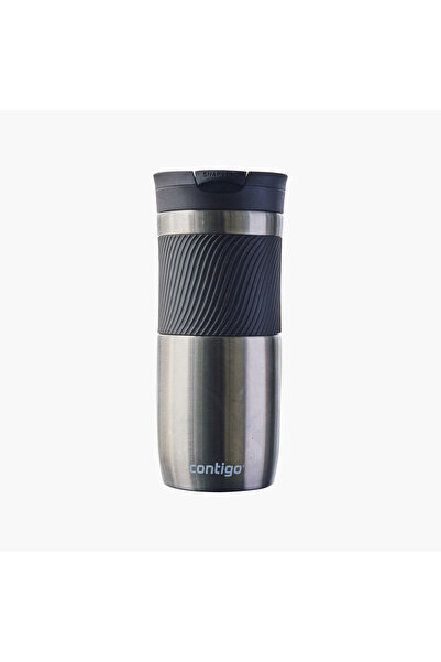 Contigo Striped Stainless Steel Travel Mug with Snap Spout and Leak Resistant...