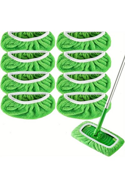 STARSTAR 8-piece replacement mop head set, suitable for both wet and dry use.